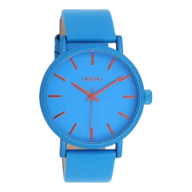 Blue OOZOO watch with blue leather strap - C11175