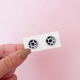 Cow Print Stud Earrings