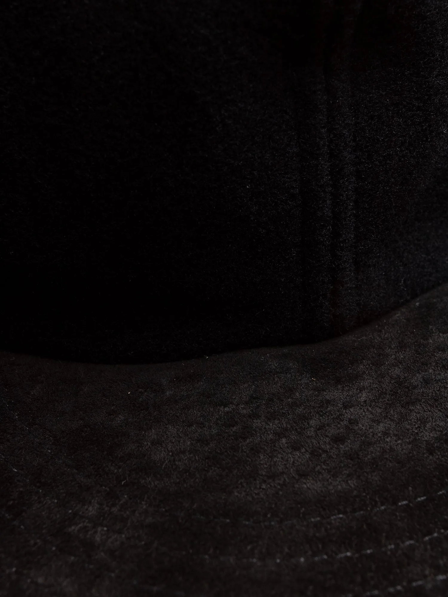 2 Tone Wool Cap in Black