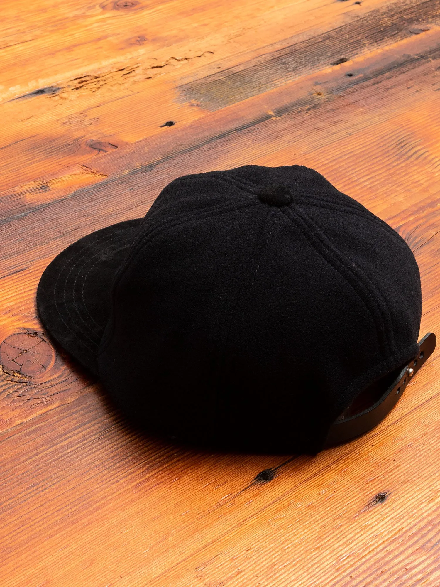 2 Tone Wool Cap in Black