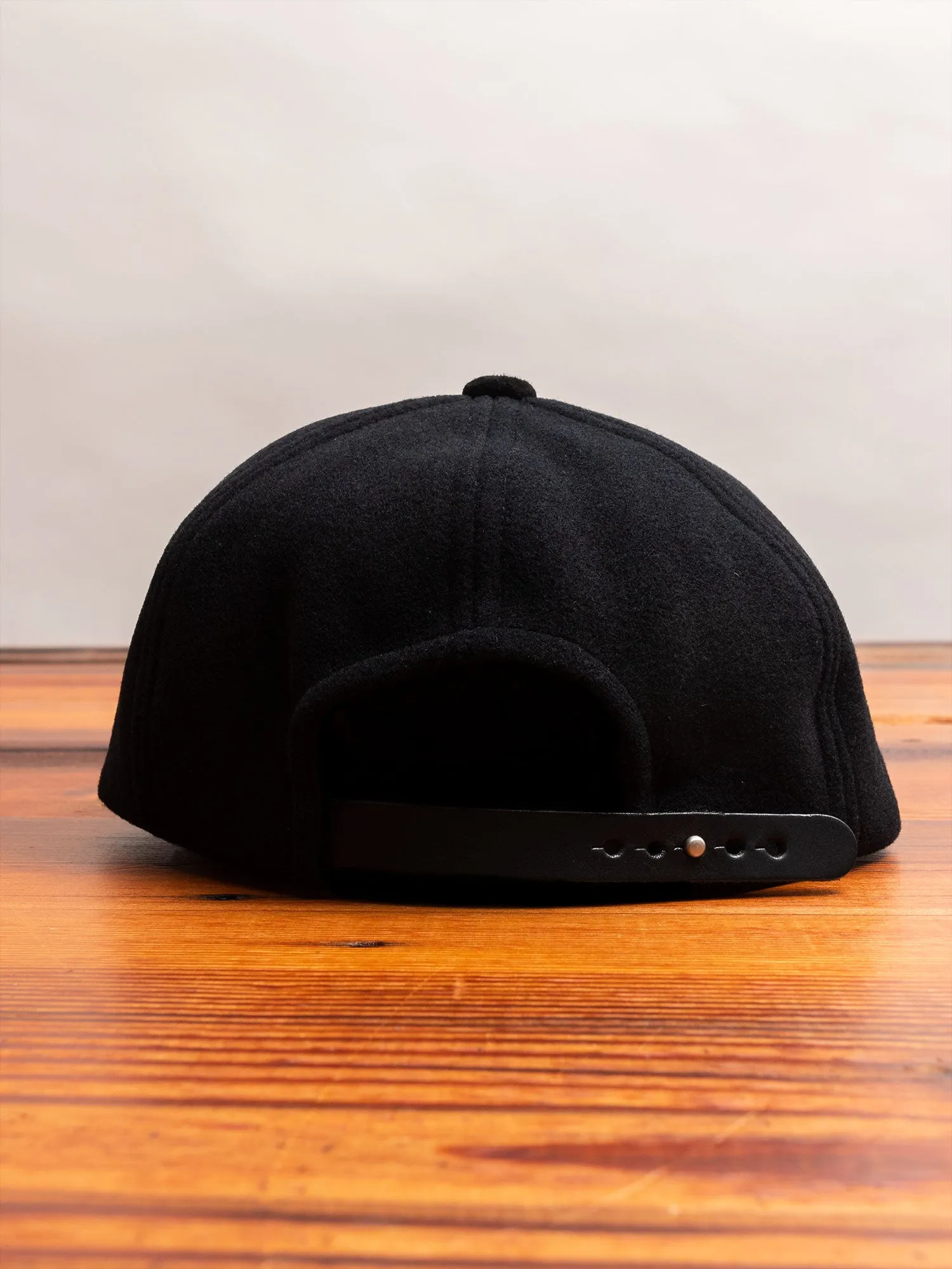 2 Tone Wool Cap in Black