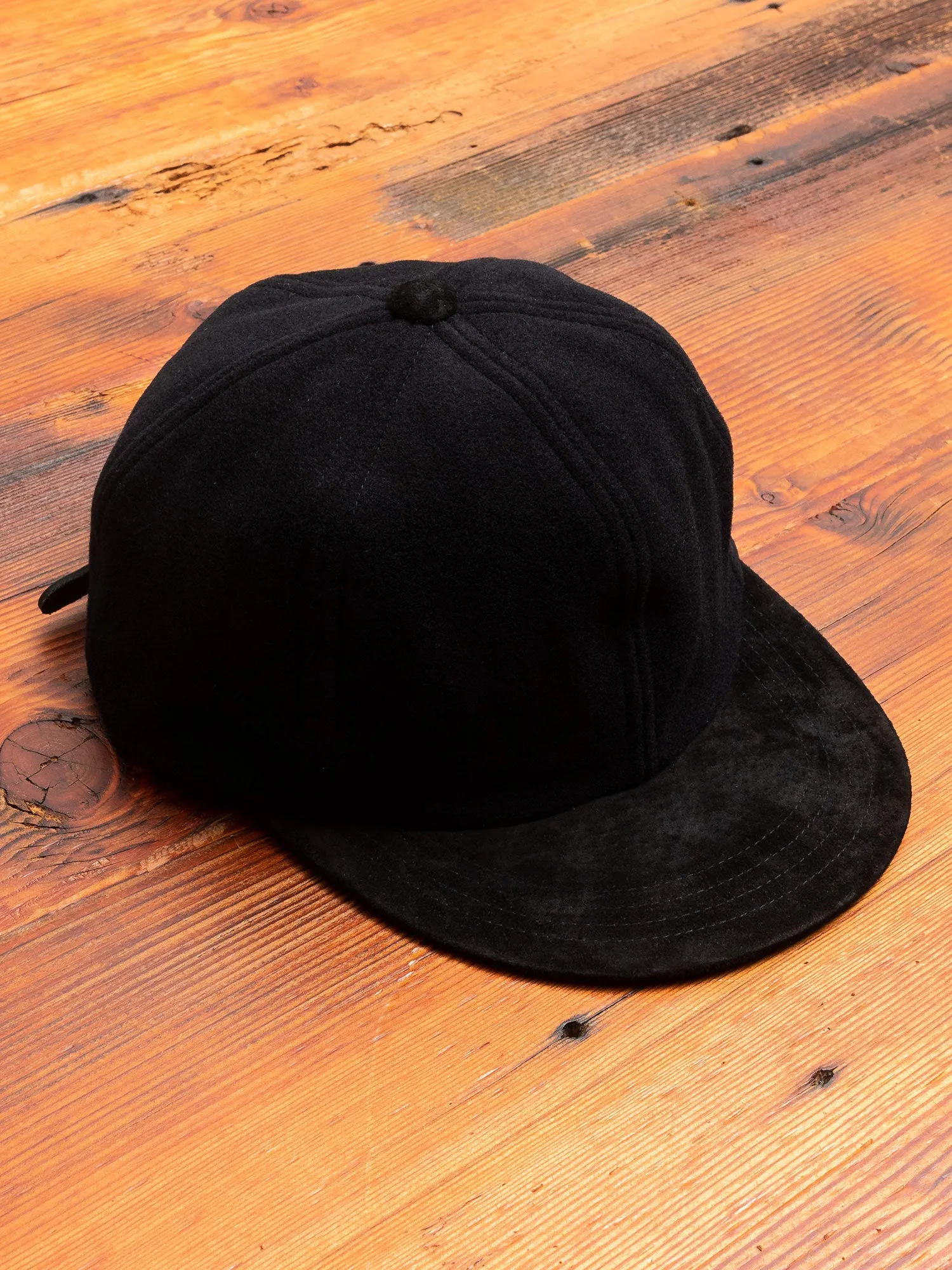 2 Tone Wool Cap in Black