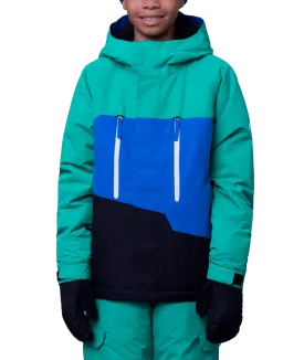 686 Youth Geo Insulated Snowboard Jacket Greenery Colourblock 2024