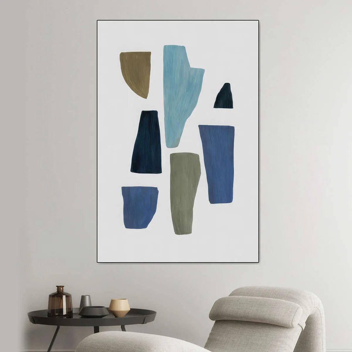 A Blue And Brown Abstract Wall Art