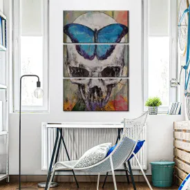 A Butterfly Skull Wall Art