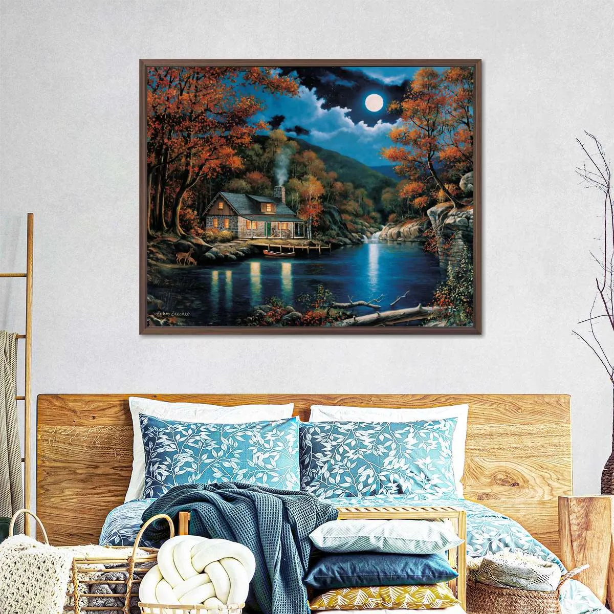 A Cabin By The Lake Wall Art