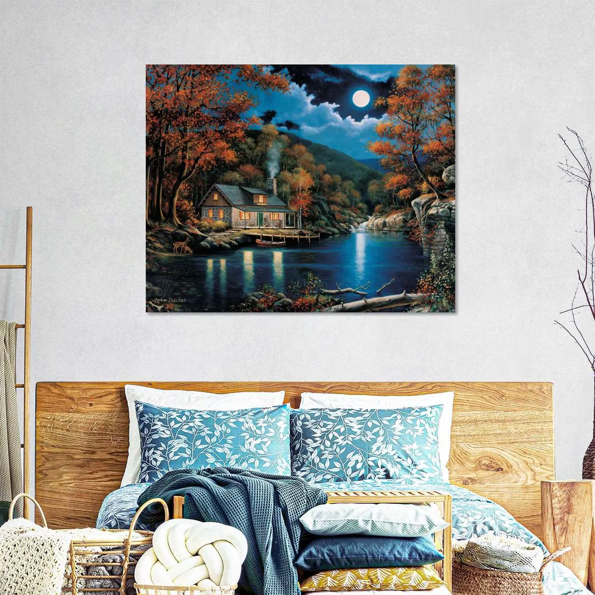 A Cabin By The Lake Wall Art