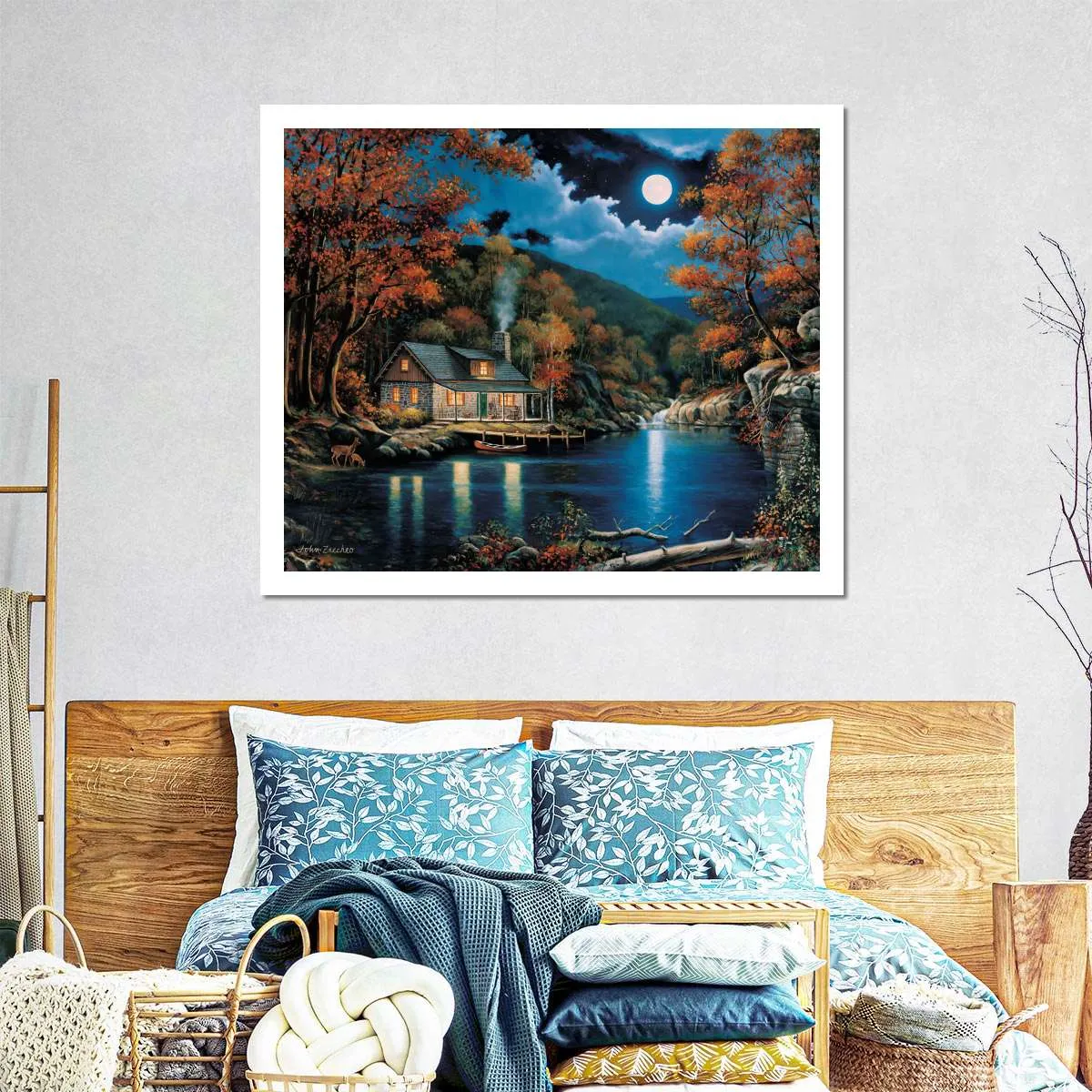 A Cabin By The Lake Wall Art