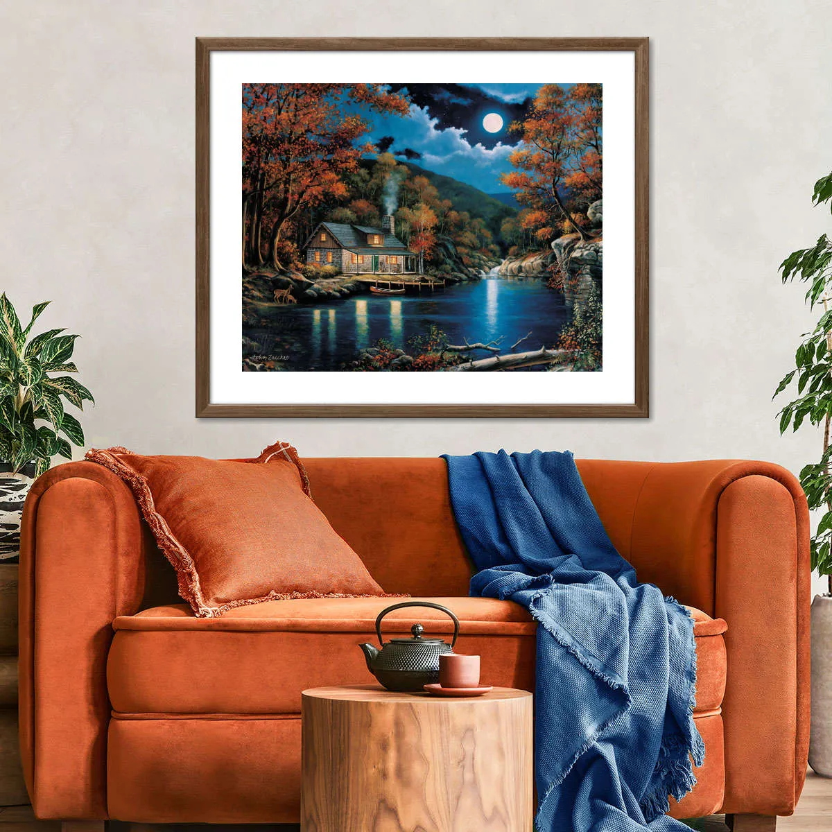 A Cabin By The Lake Wall Art