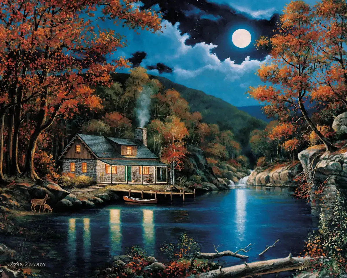 A Cabin By The Lake Wall Art