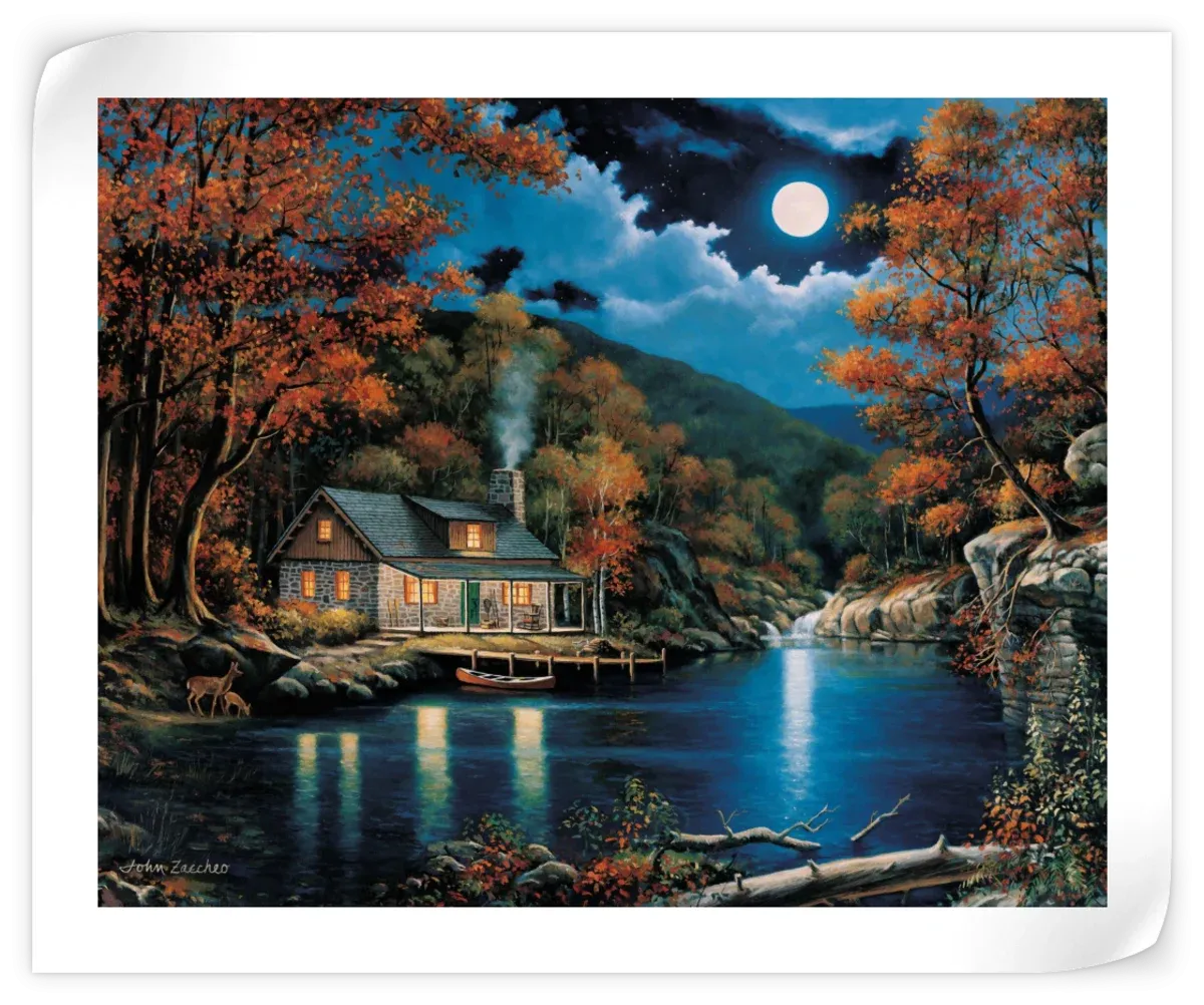 A Cabin By The Lake Wall Art