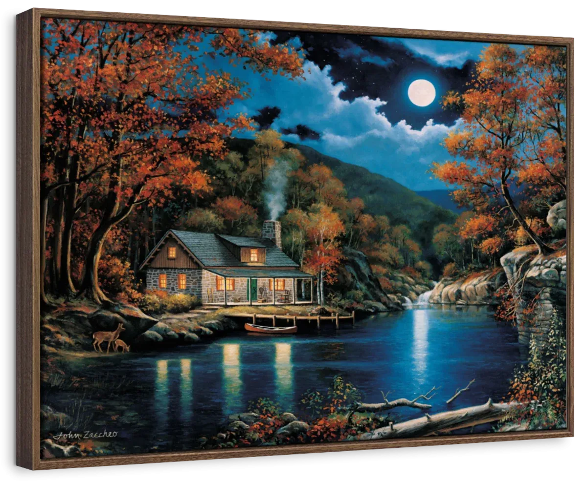 A Cabin By The Lake Wall Art