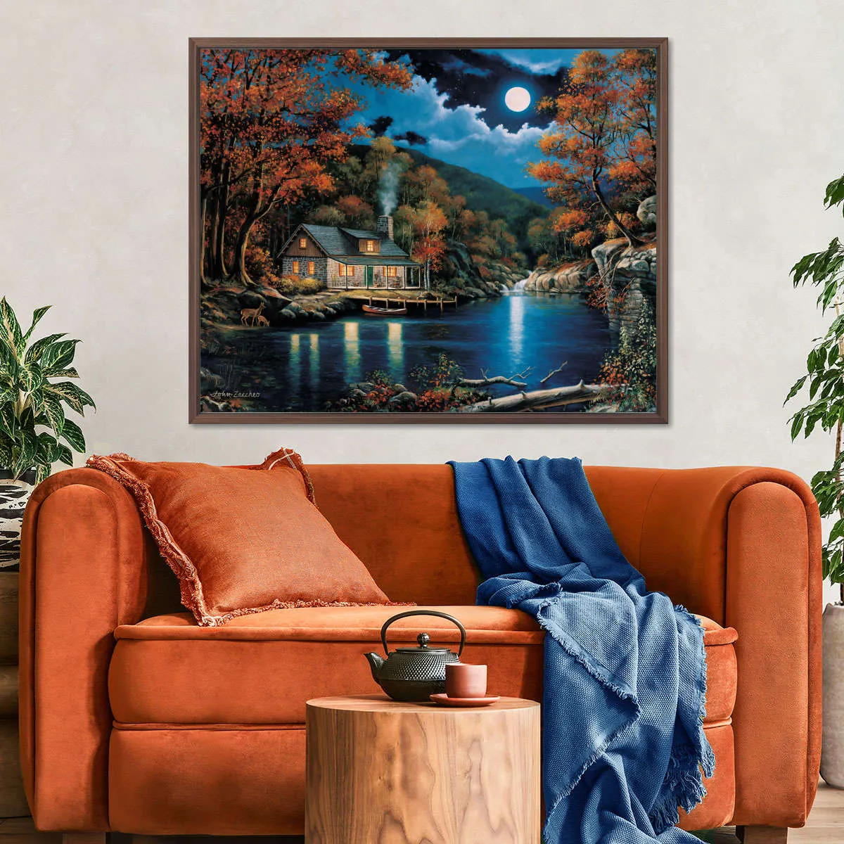 A Cabin By The Lake Wall Art