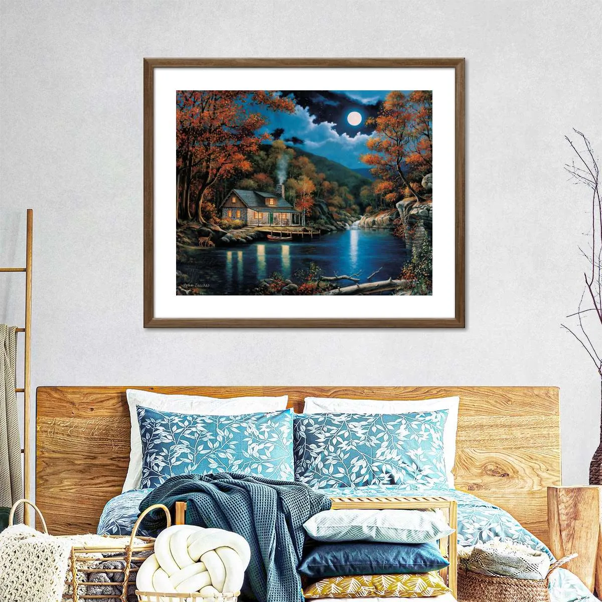 A Cabin By The Lake Wall Art