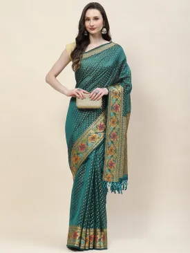 Abstract Woven Cotton Saree