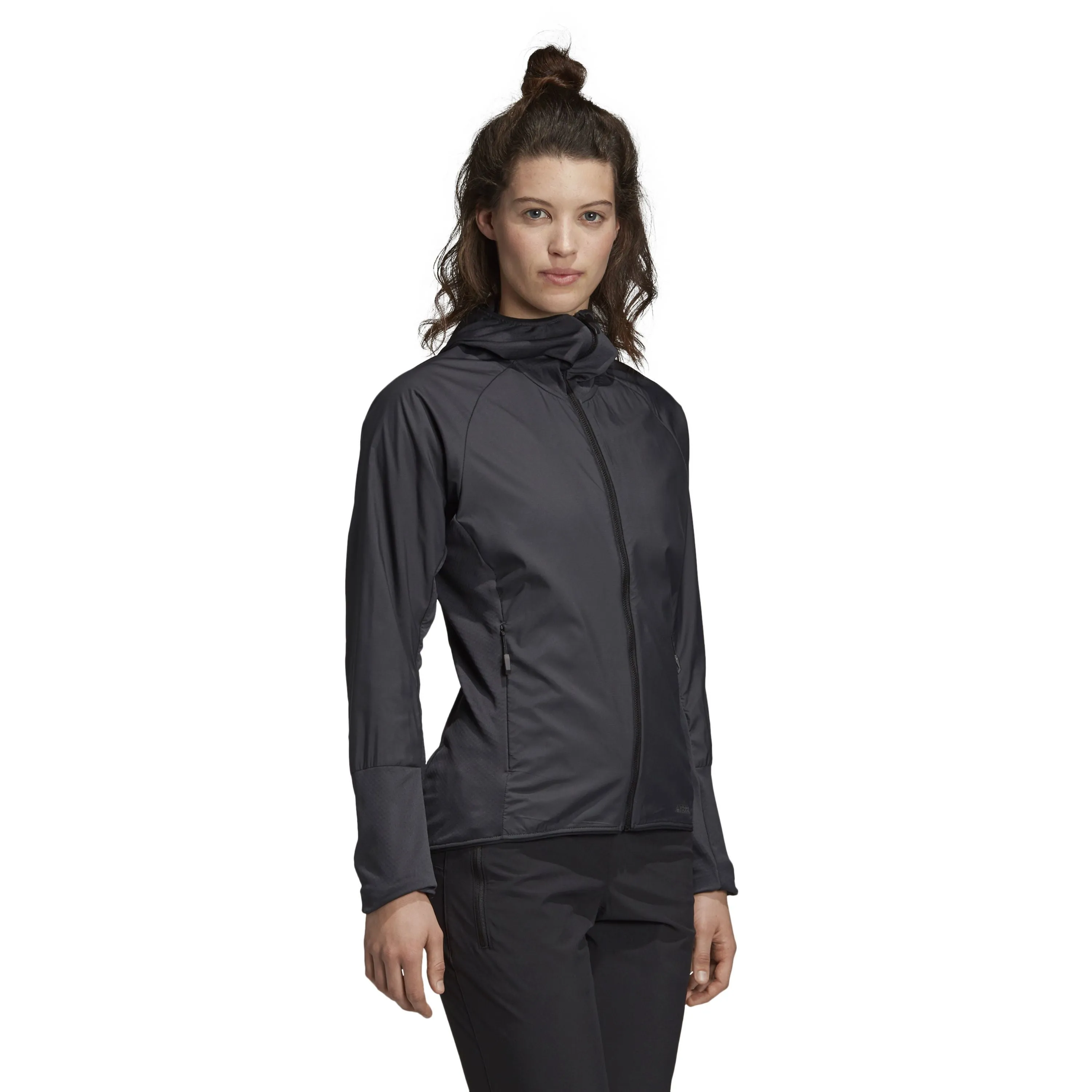 adidas Women's Skyclimb Fleece Jacket Carbon L