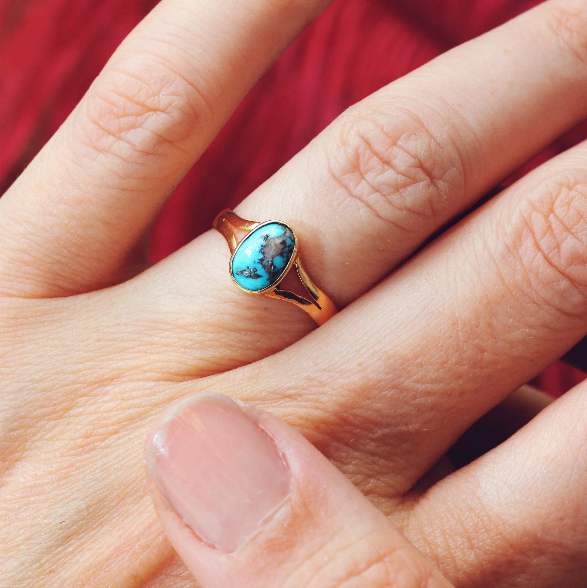 Adorable Date 1887 Turquoise Ring