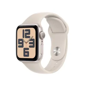 Apple Watch SE (GPS) - Caja de aluminio en blanco estrella de 40 mm - Correa deportiva blanco estrella - Talla S/M