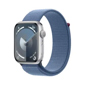 Apple Watch Series 9 (GPS) - Caja de aluminio en plata de 45 mm - Correa Loop deportiva azul invierno