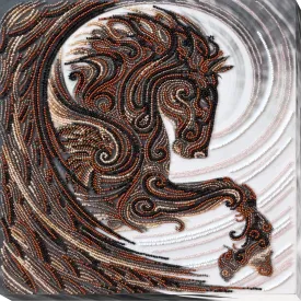 Bead Embroidery Kit - Black Pegasus