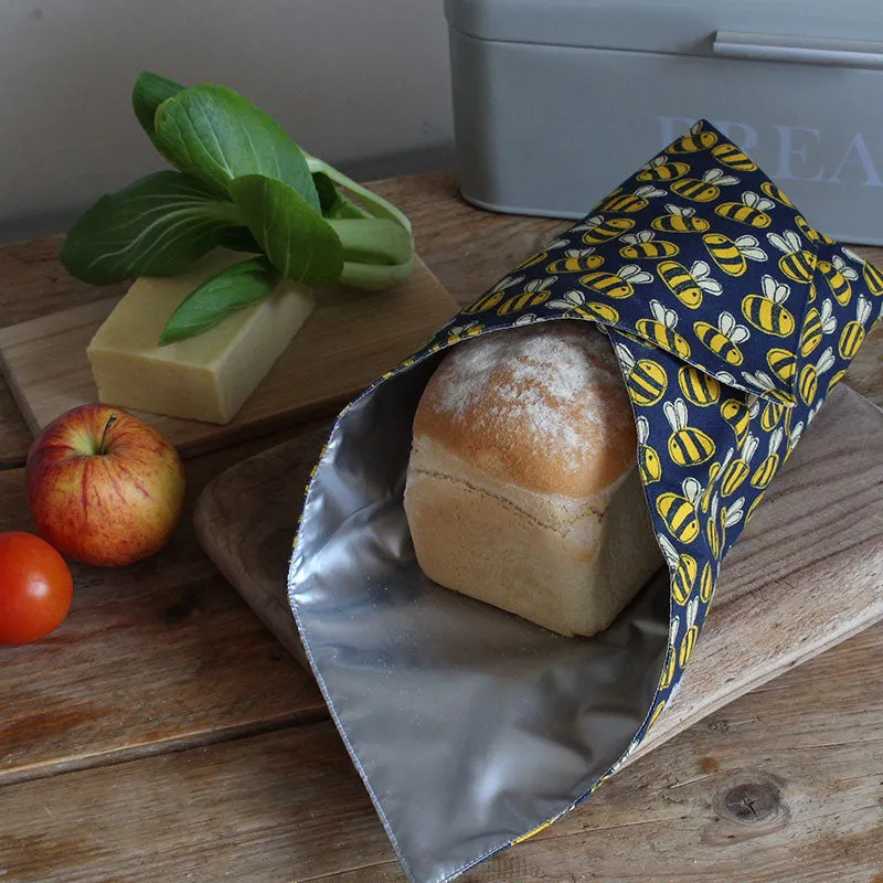 bees organic canvas bread wrap