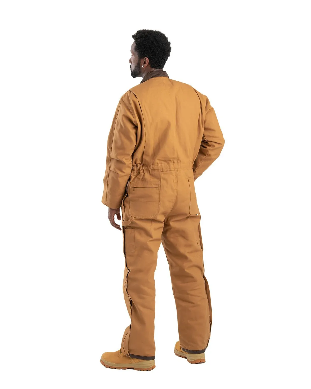 Berne Mens Heritage Insulated Brown Duck 100% Cotton Work Coverall