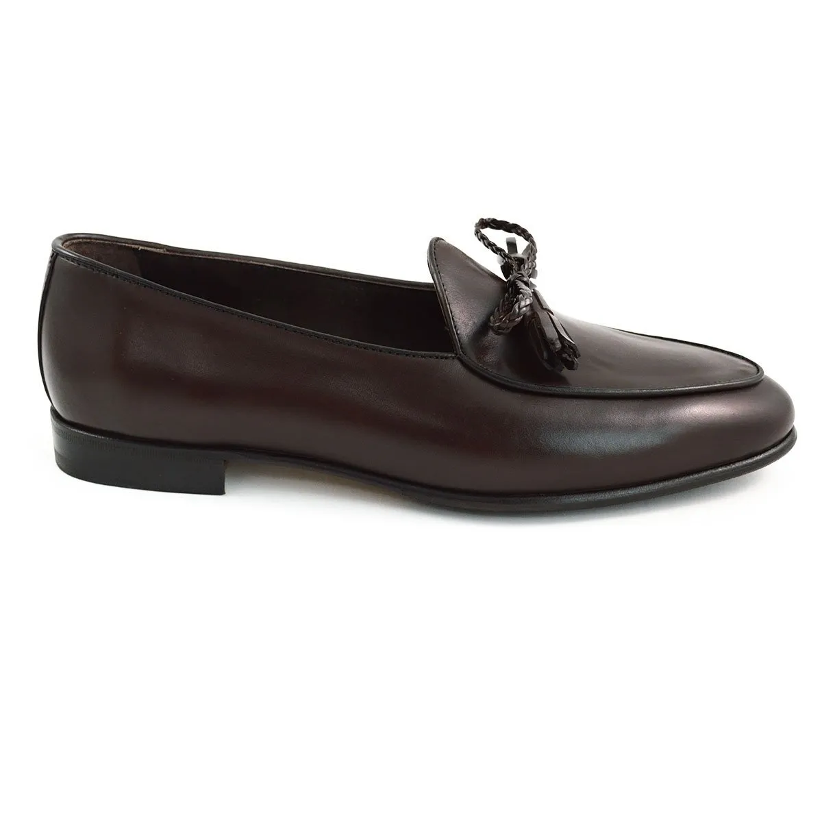 Berwick 1707 Braided Tassel Belgian Loafer (5154) -Dark Brown