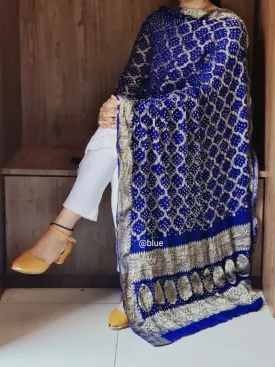 Blue Banarasi Gharchola Georgette Dupatta