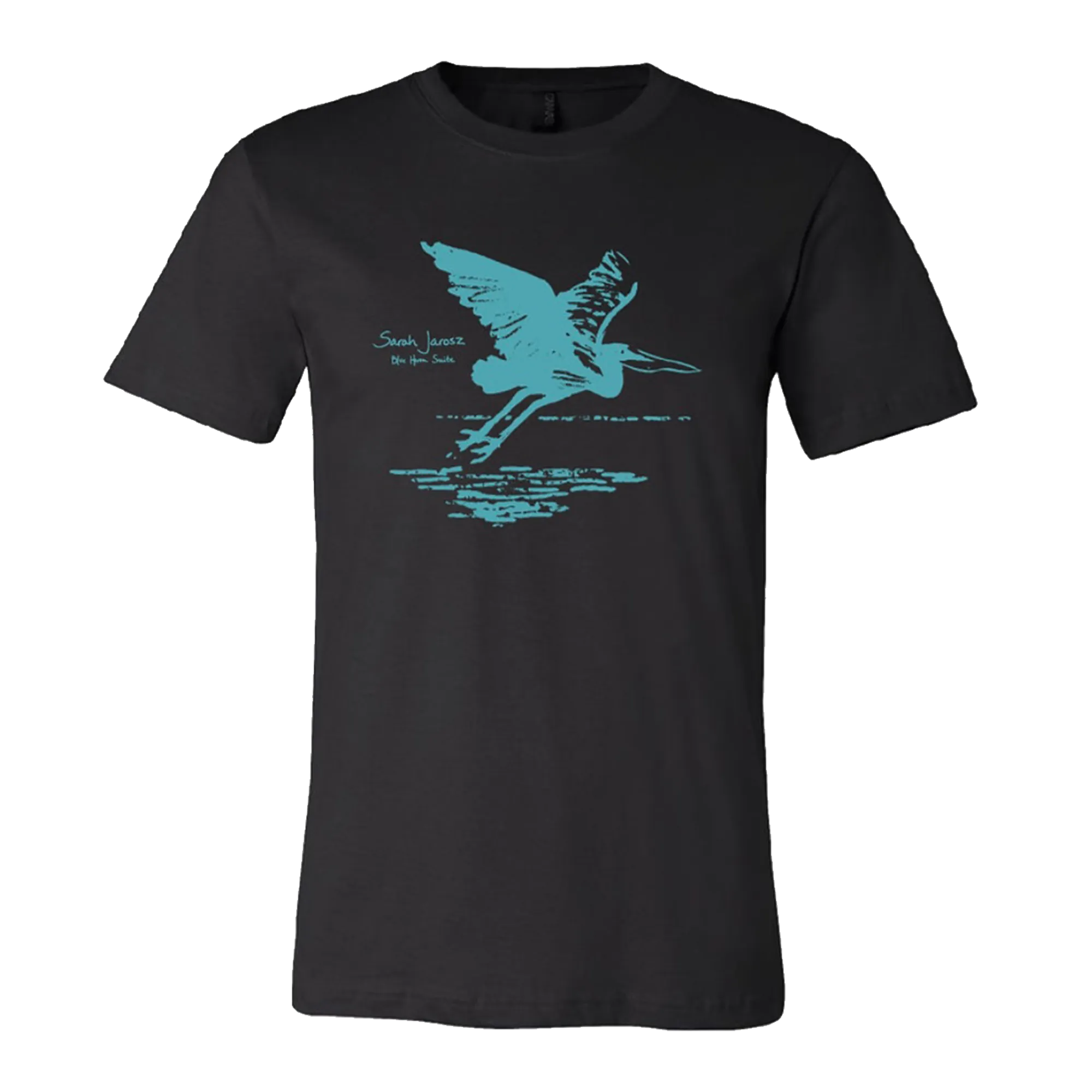 Blue Heron Suite Flying Heron Black Tee