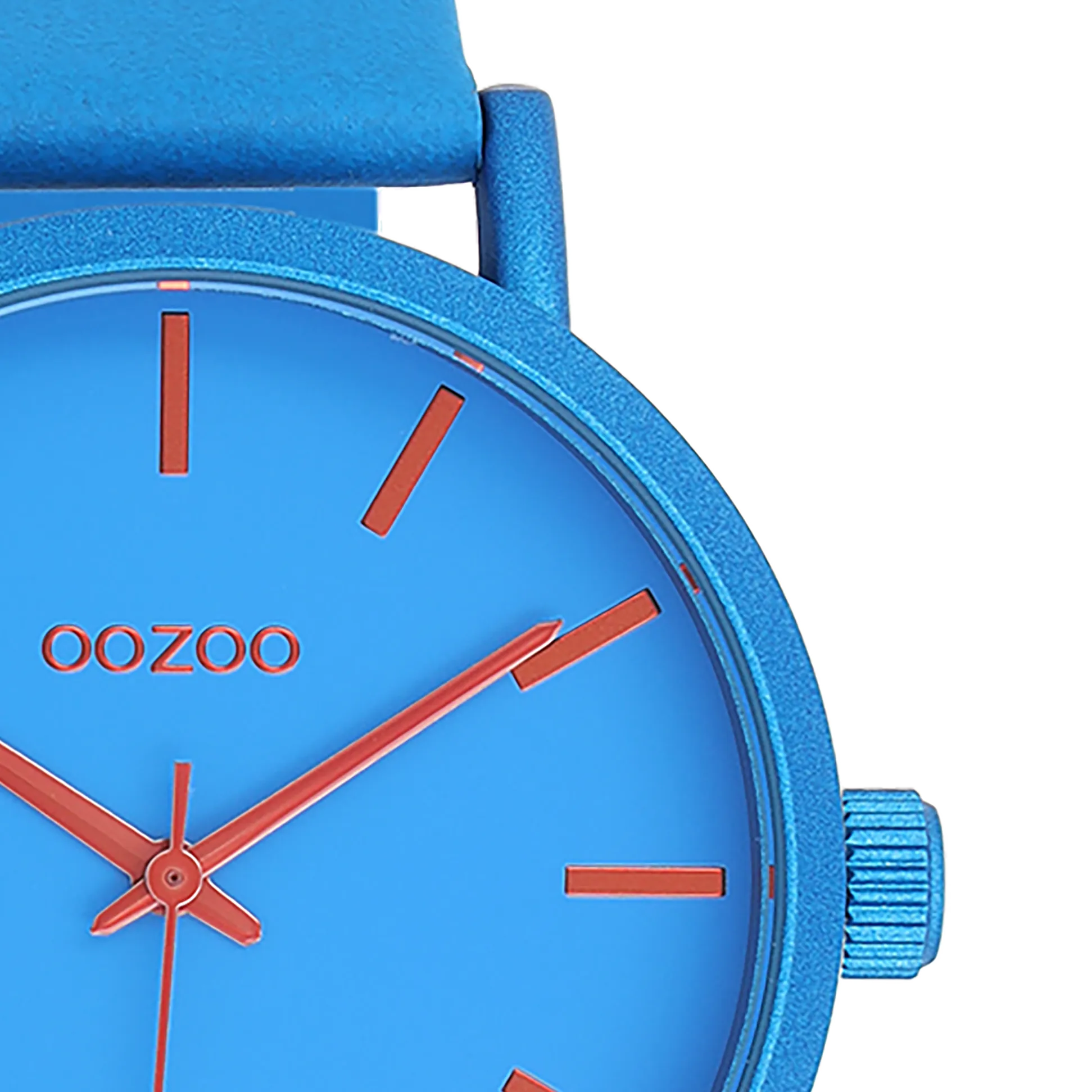 Blue OOZOO watch with blue leather strap - C11175