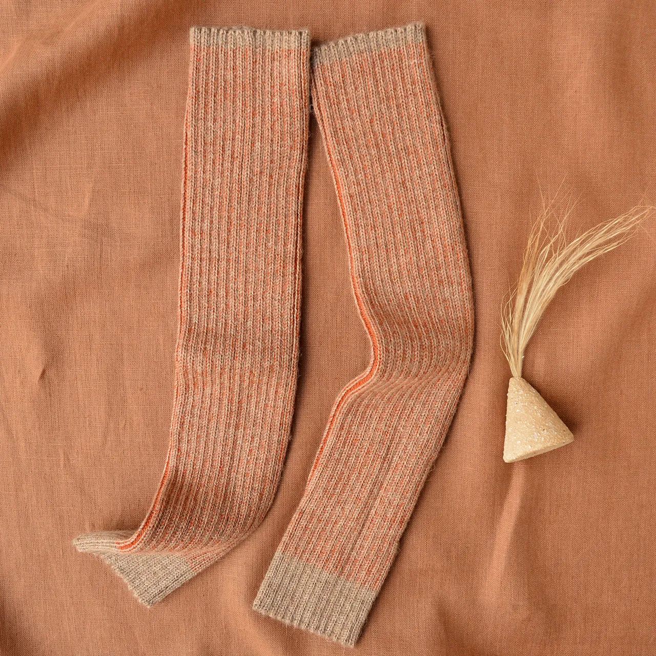 Brioche Rib Knit Legwarmers in 100% Baby Alpaca (Kids-Adults)