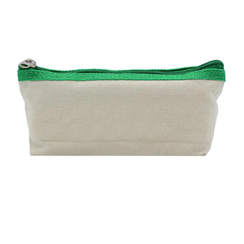 Canvas Pencil Case with Coloured Zip