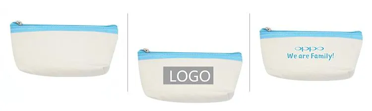 Canvas Pencil Case with Coloured Zip