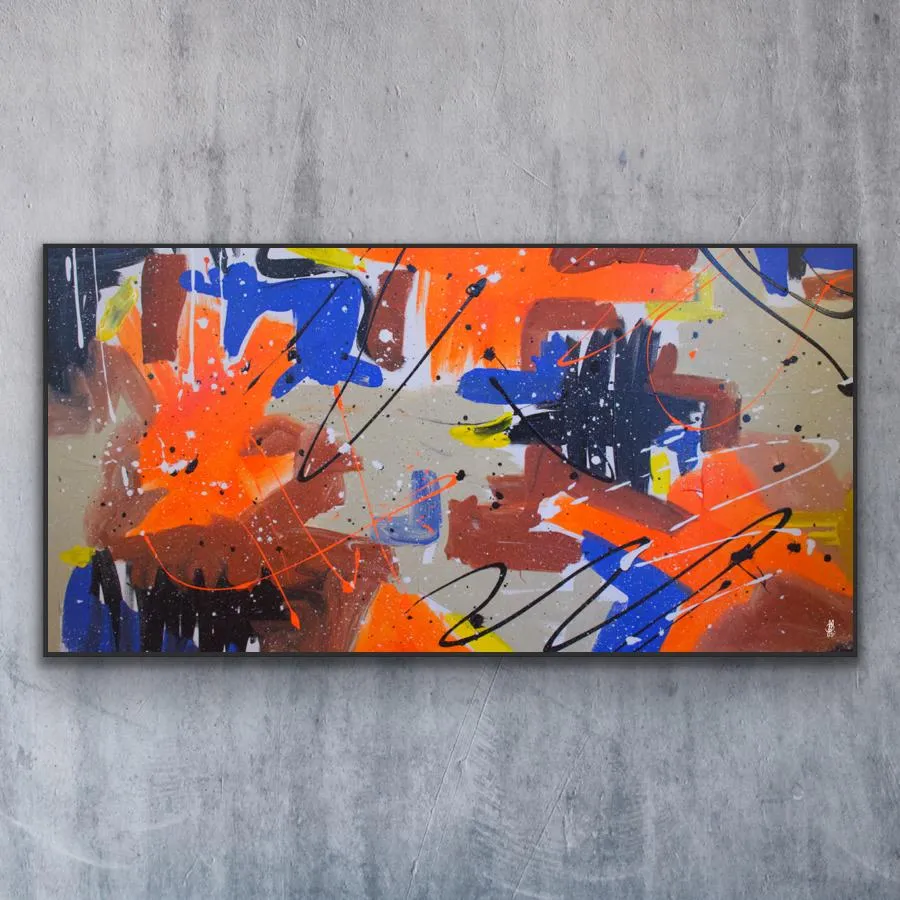 Canvas print: "Orange Party" (Rectangle)