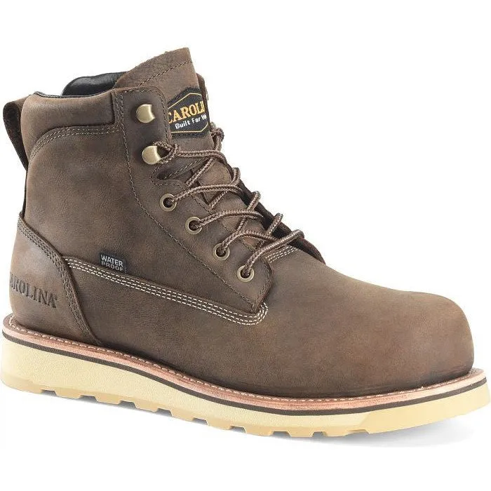 Carolina Men's Staple Gun 6"  WP Work Boot -Brown- CA7072