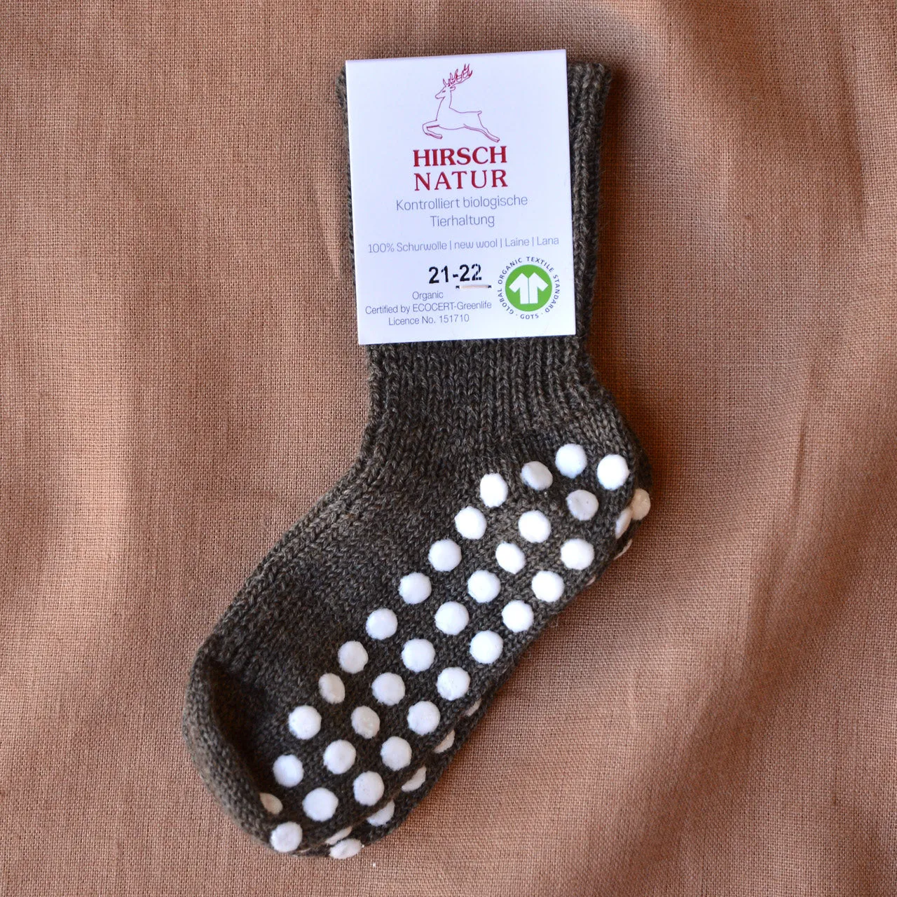 Child's Grippy Organic Wool Socks