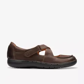 Clarks Un.Loop Strap Mary Jane - Dark Brown