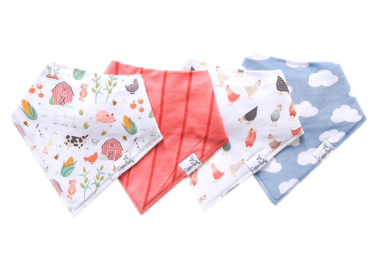 COPPER PEARL BABY BANDANA BIBS