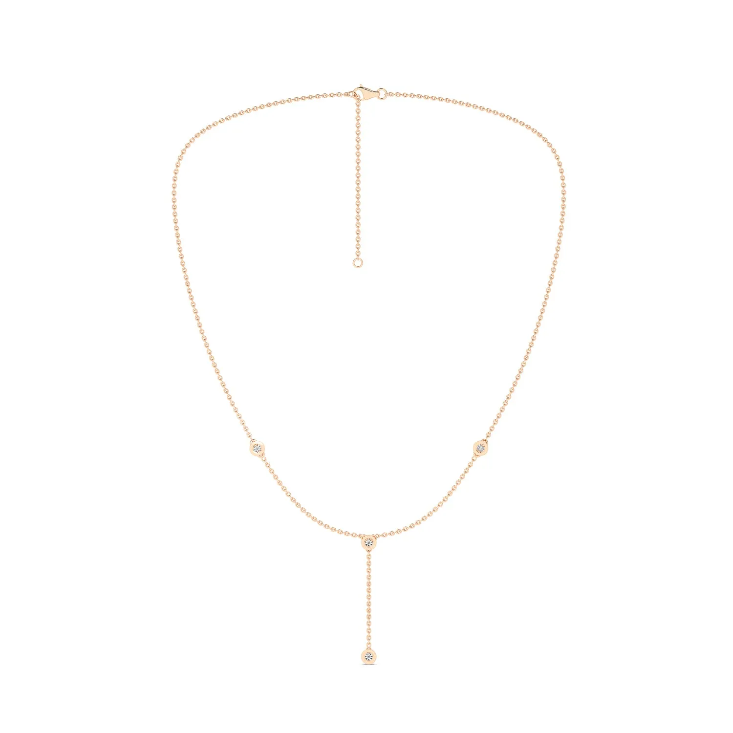 Encompassing Round Stationed Y Necklace