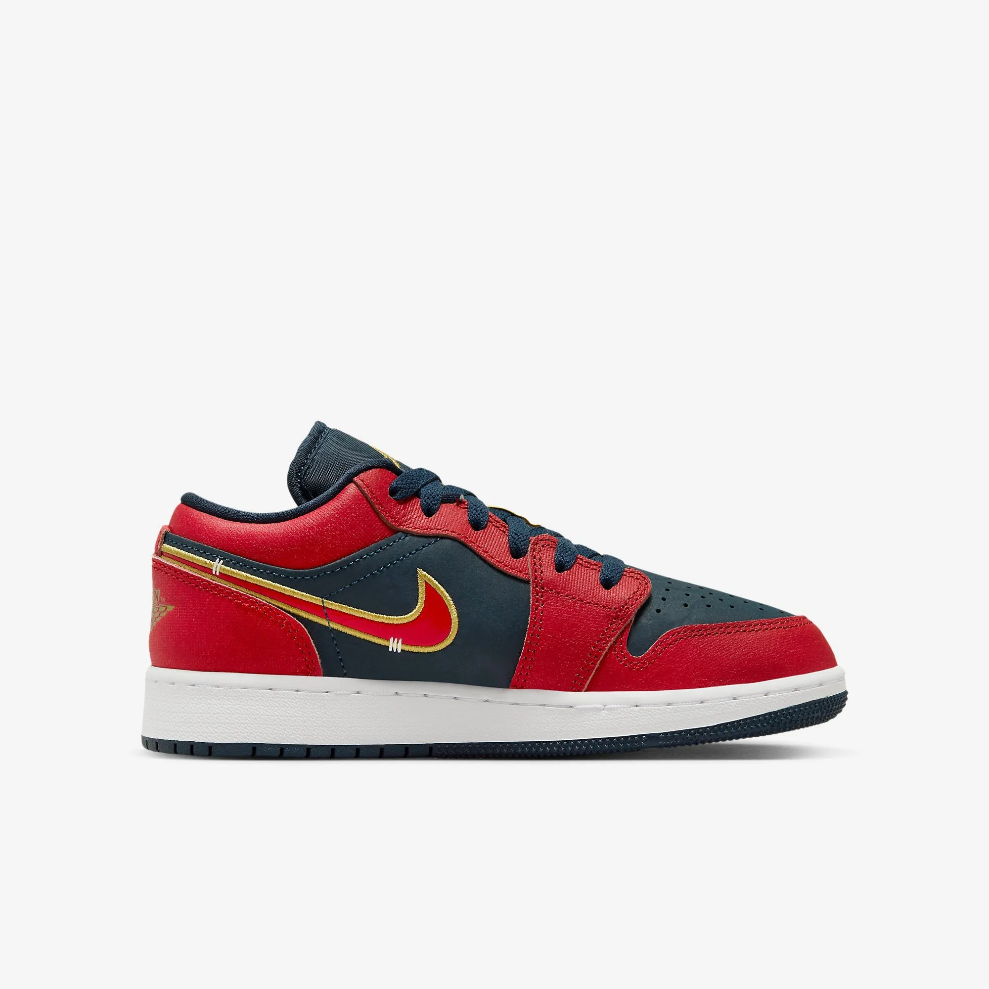 (GS) Air Jordan 1 Low 'Armory Navy / Sport Red' (2024) FQ7380-400