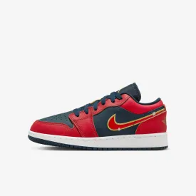 (GS) Air Jordan 1 Low 'Armory Navy / Sport Red' (2024) FQ7380-400