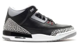 (GS) Air Jordan 3 Retro 'Black Cement' (2011) 398614-010