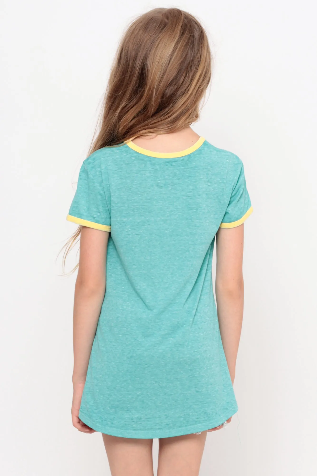 Hangin' With My Bestie | Pocket Ringer Top - Aqua