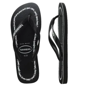 Havaianas Top Print Goodvibez Thongs - Black/White