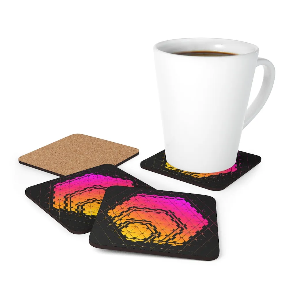 HEX Corkwood Coaster Set