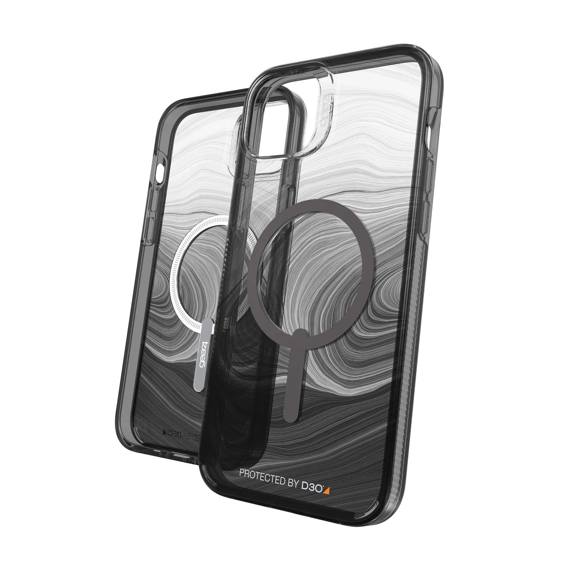 iPhone 14 Plus Gear4 D3O Milan Snap Case - Black Swirl - 15-10128