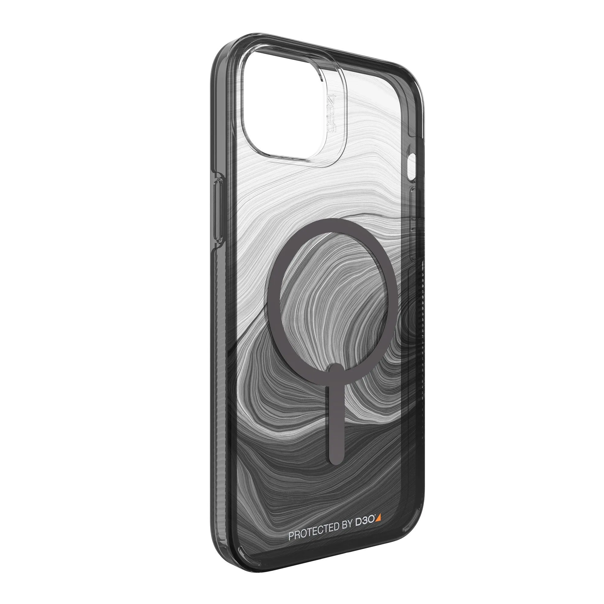 iPhone 14 Plus Gear4 D3O Milan Snap Case - Black Swirl - 15-10128