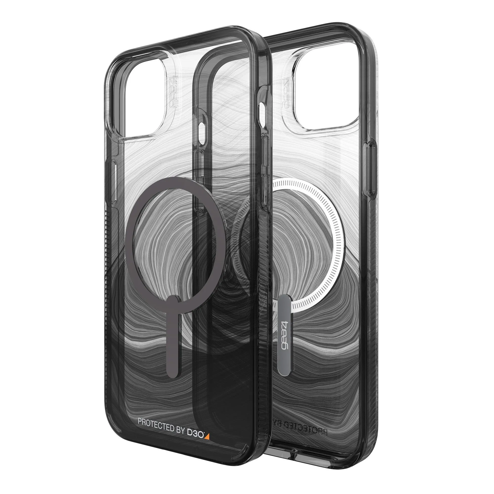 iPhone 14 Plus Gear4 D3O Milan Snap Case - Black Swirl - 15-10128