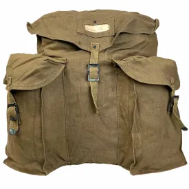 Italian Army Khaki Canvas Daypack