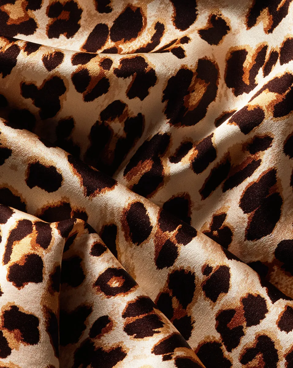 Kura Leopard-Print Column Dress